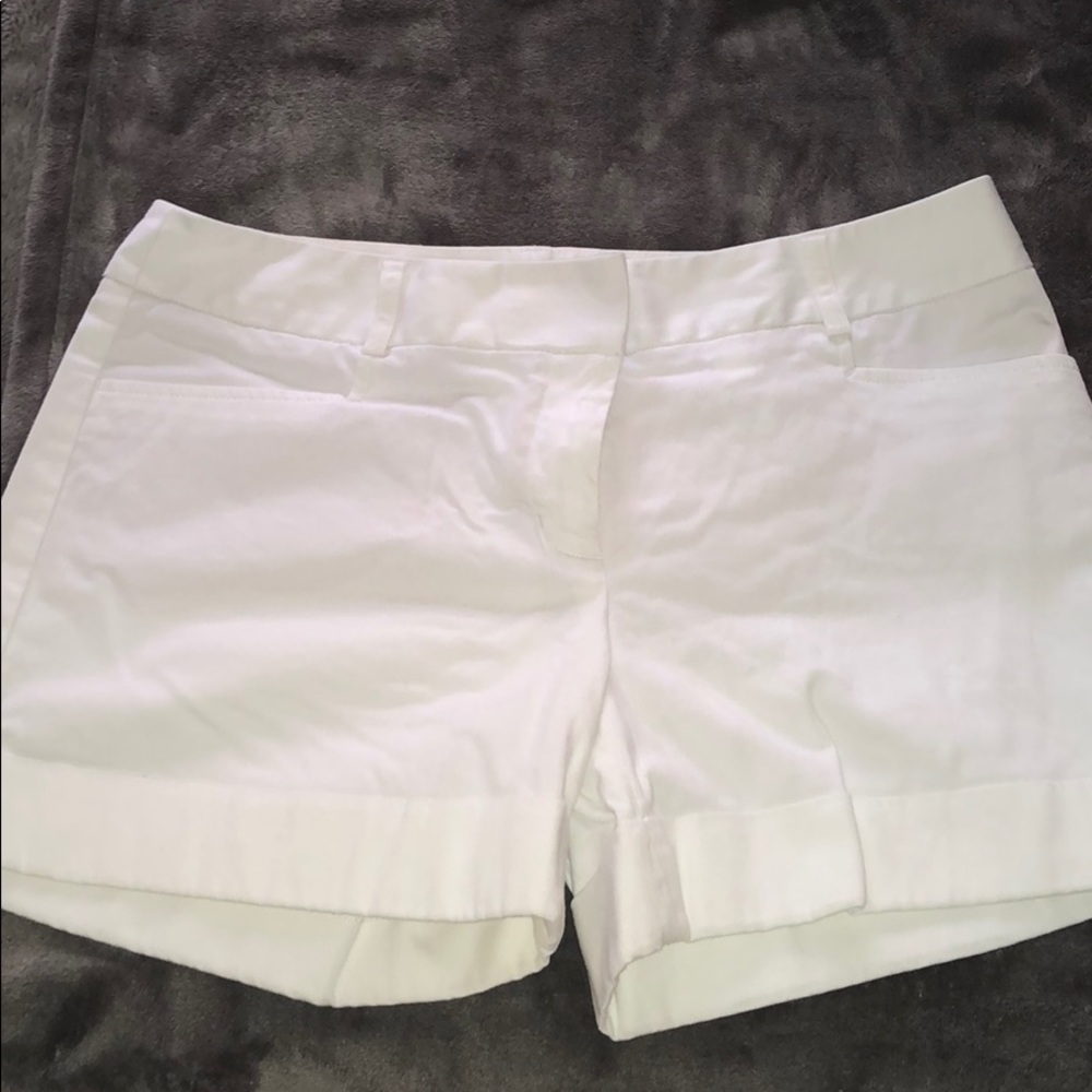 White midi shorts